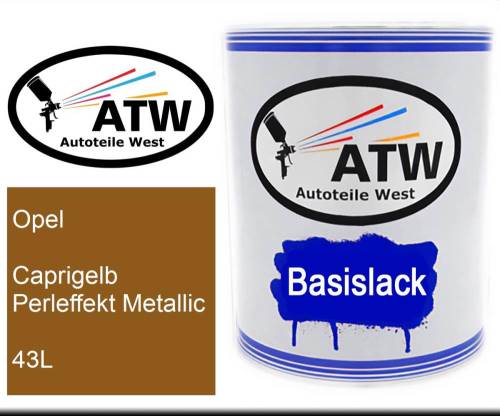 Opel, Caprigelb Perleffekt Metallic, 43L: 1L Lackdose, von ATW Autoteile West.